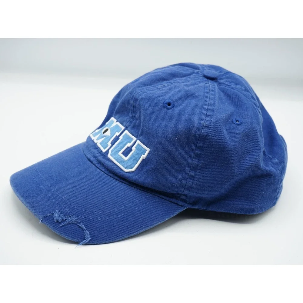 Disney Parks Monsters Inc University MU Adult Strapback Blue Baseball‎ Cap Hat